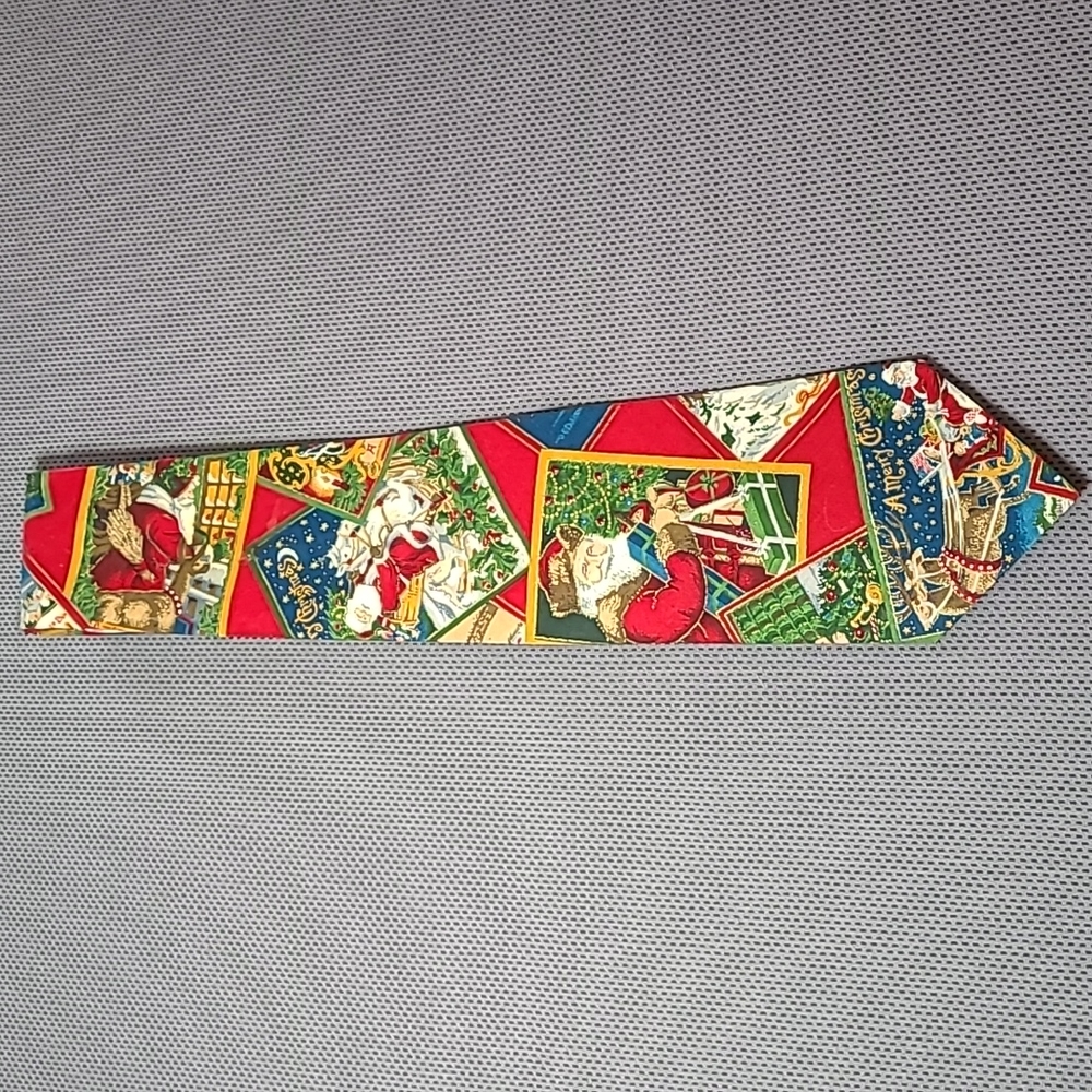 Santa Claus Merry Christmas Sleigh Toys Gotcha Covered Necktie